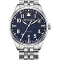 Aerowatch Aerowatch 60996 AA04 M  60996 AA04 M механические мужские часы синий циферблат, браслет нержавеющая сталь — вид спереди